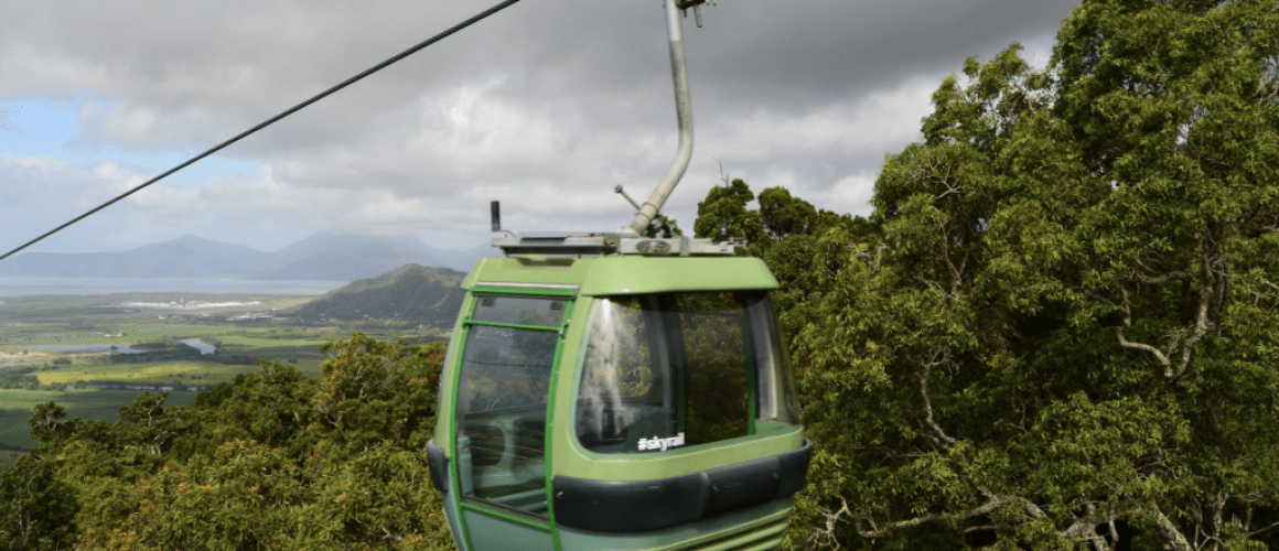 Navigational image of a sky rail in Cairns Australia