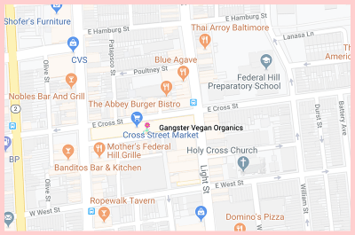 Gangster Vegan Gluten Free Google Map MD