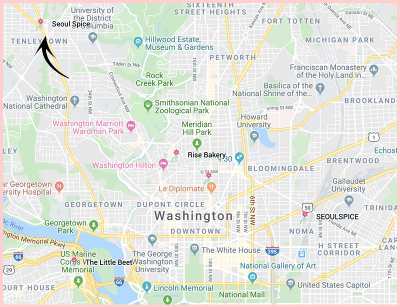 Seoul Spice Washington DC North Google Map