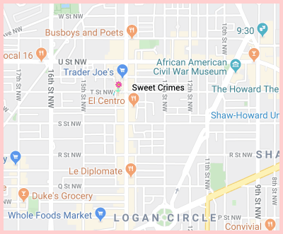 Sweet Crimes Gluten Free Map