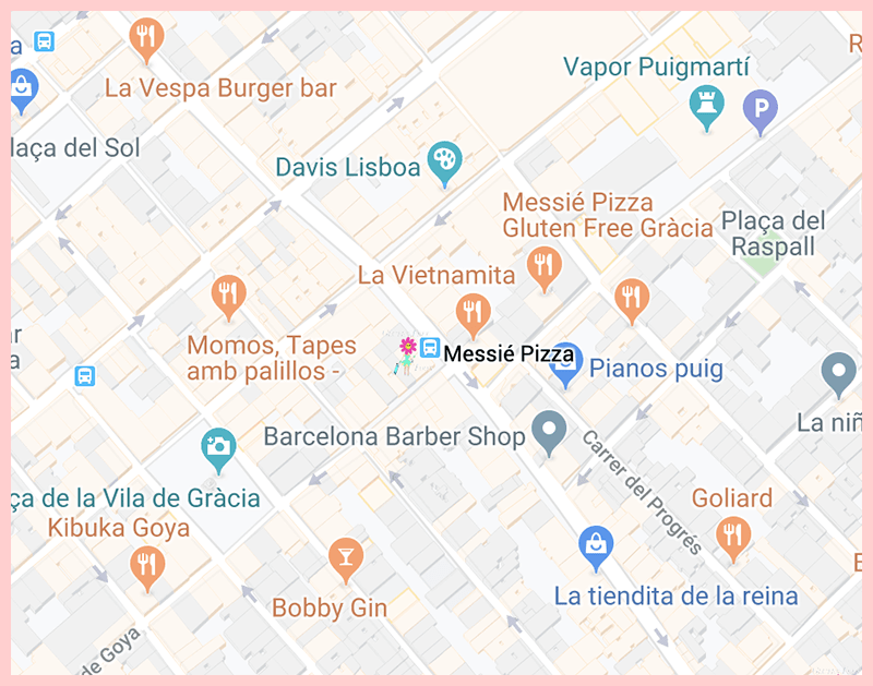 Messie Pizza Google Map Barcelona