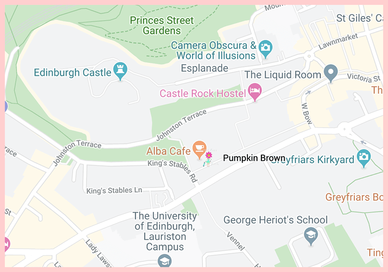 Punkin Brown Edinburgh Scotland Google Map