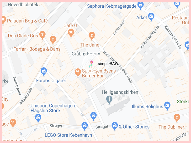 simpleraw.dk Googl map