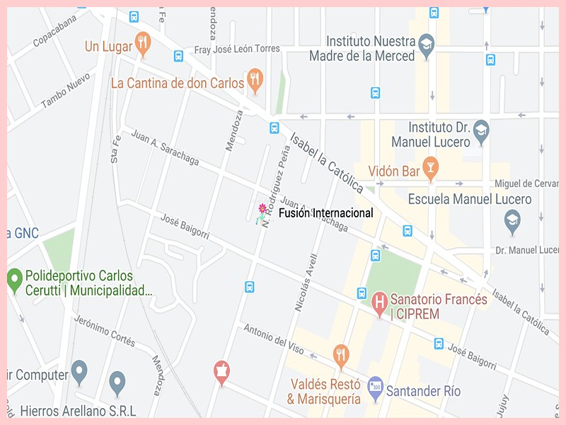 fusioninternacionalrestoGoogle Map