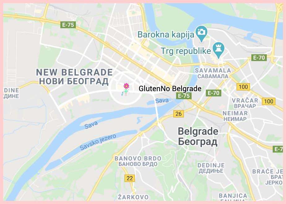 Gluten No Belgrade Map